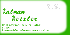kalman weixler business card