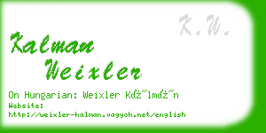 kalman weixler business card